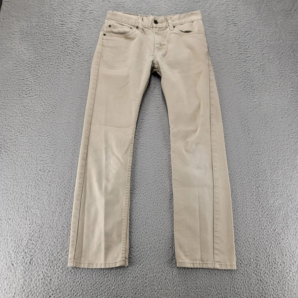 Levis Jeans Womens 16 Regular 28x28 Tan Denim 511 Slim Straight Casual Comfort